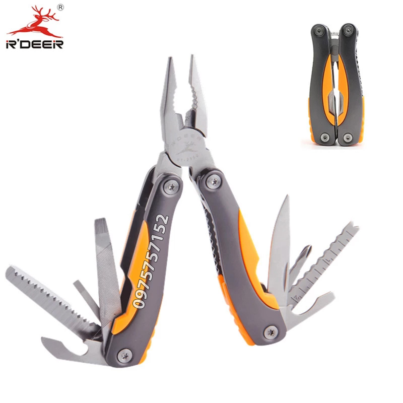 Kìm đa năng cao cấp r’deer rt-2350, 13 chức năng trong 1, thiết kế nhỏ gọn, cứu hộ, thoát hiểm, cấp cứu, sinh tồn