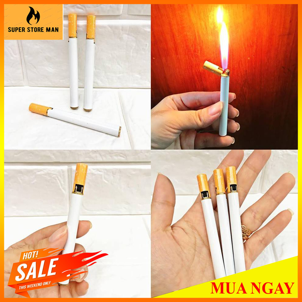 Bật lửa hộp quẹt độc lạ - bật lửa ga’s hình độc cực chất – chất liệu kim loại có thể bơm nạp – độc đáo tiện lợi