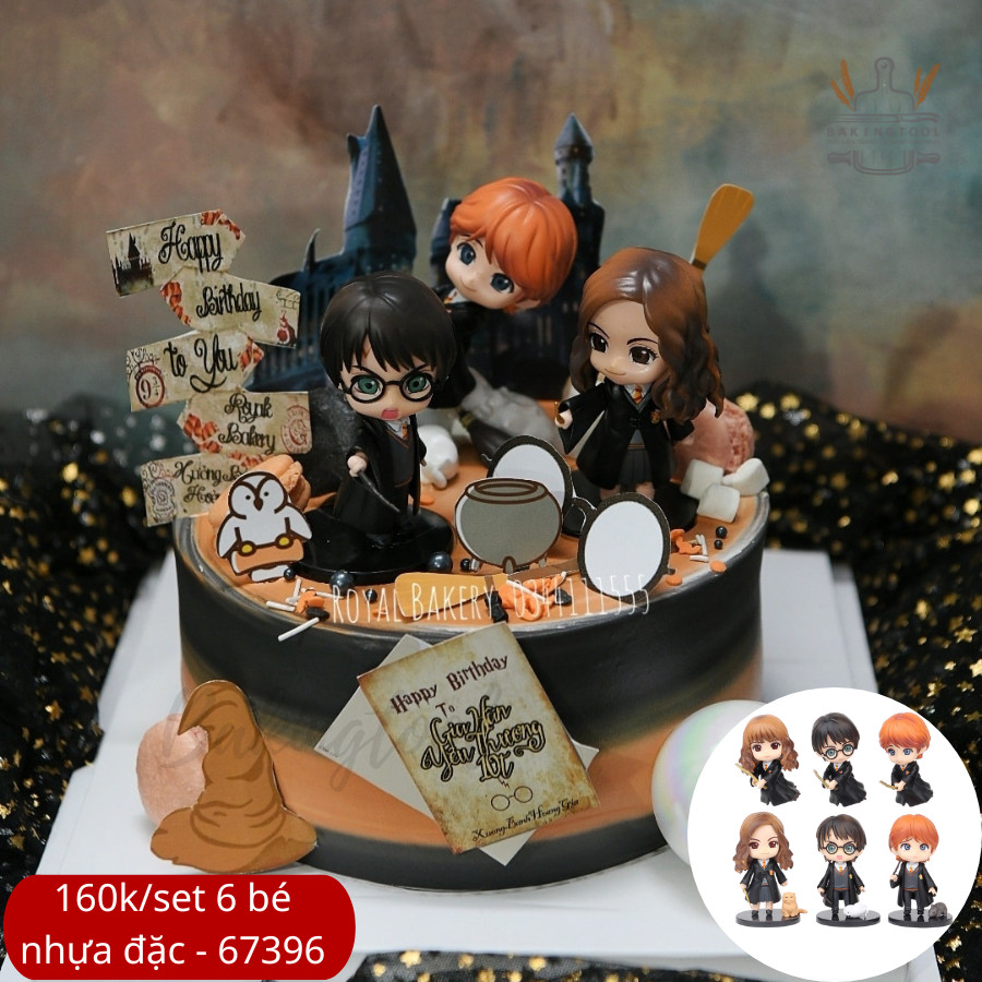 Đồ chơi trang trí bánh Harry Potter set 6