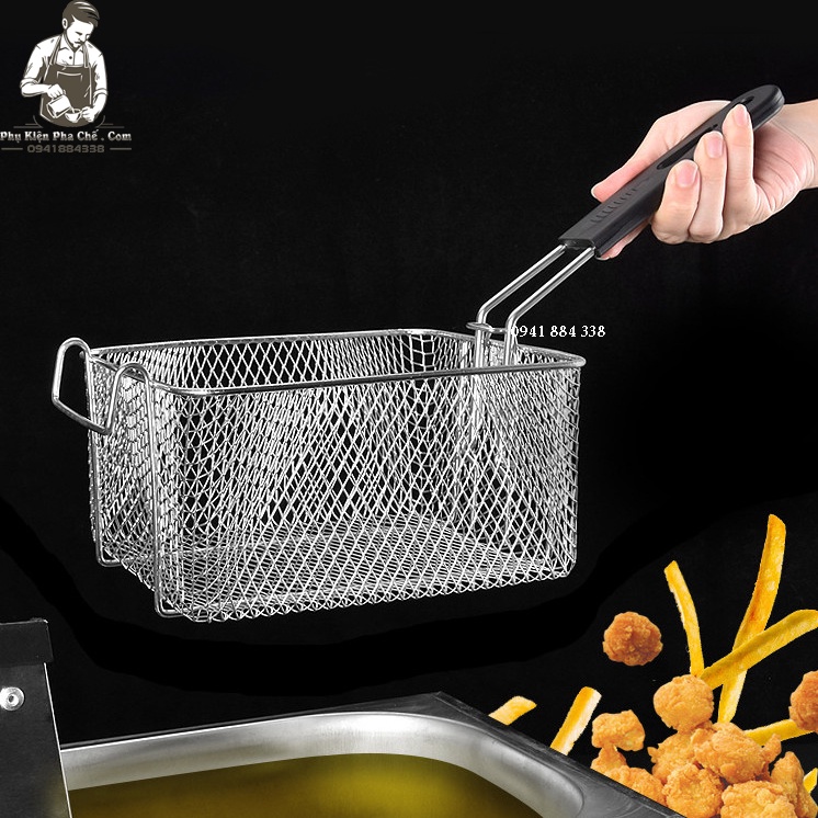 Rổ bếp chiên nhúng điện - rổ chiên - vợt chiên