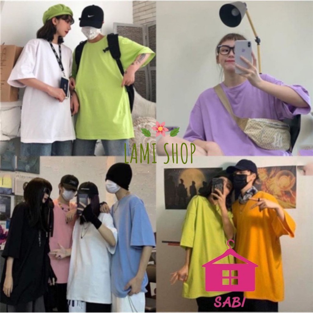[HCM]Áo thun trơn tay lỡ nam nữ form rộng đủ màu siêu hot