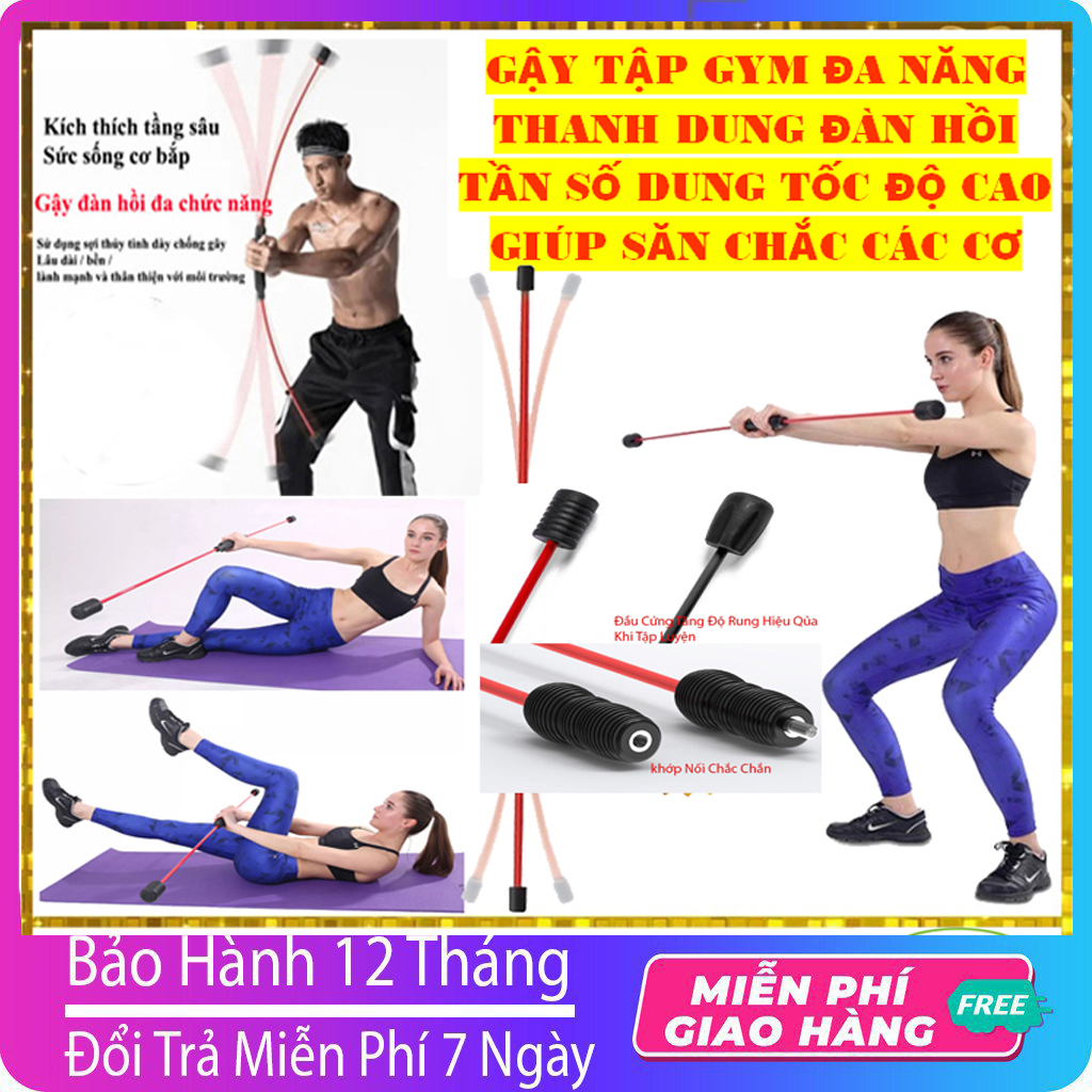 ( HÀNG CAO CẤP) Thanh Rung Đàn Hồi Tập Gym, Đa Năng Làm Gọn Cơ Thể Săn Chắc Các  Cơ Có Thể Tháo Rời  Sử dụng được cho cả nam và nữ  không mất nhiều sức nhưng vẫn đem lại hiệu quả cao
