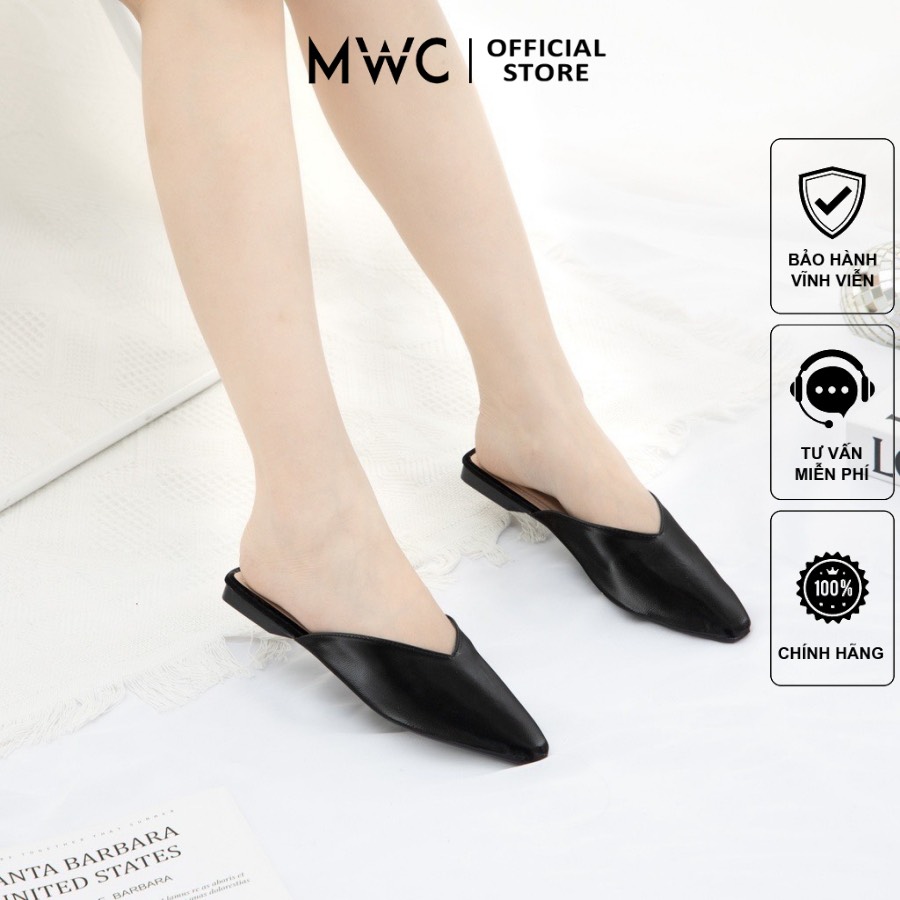 Sục Nữ thời trang MWC Dép sục mũi nhọn basic thời thượng siêu HOT NUDE- 8080