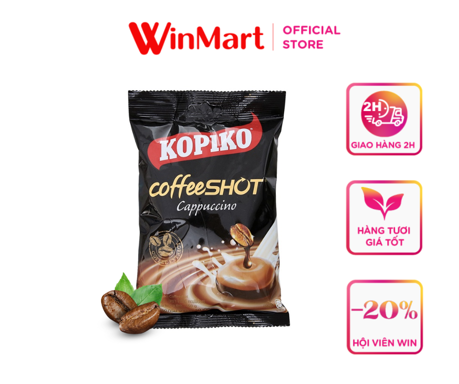 Siêu thị WinMart - Kẹo cà phê Coffeeshot Cappuccino KOPIKO gói 140g