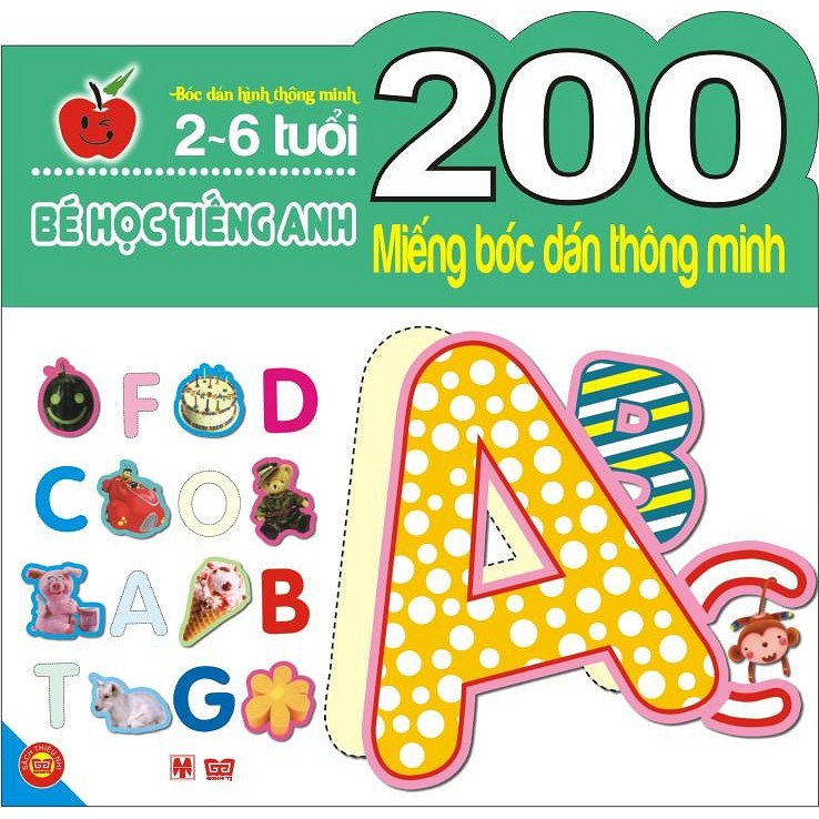 Sách - 200 miếng bóc dán thông minh - bé học tiếng anh