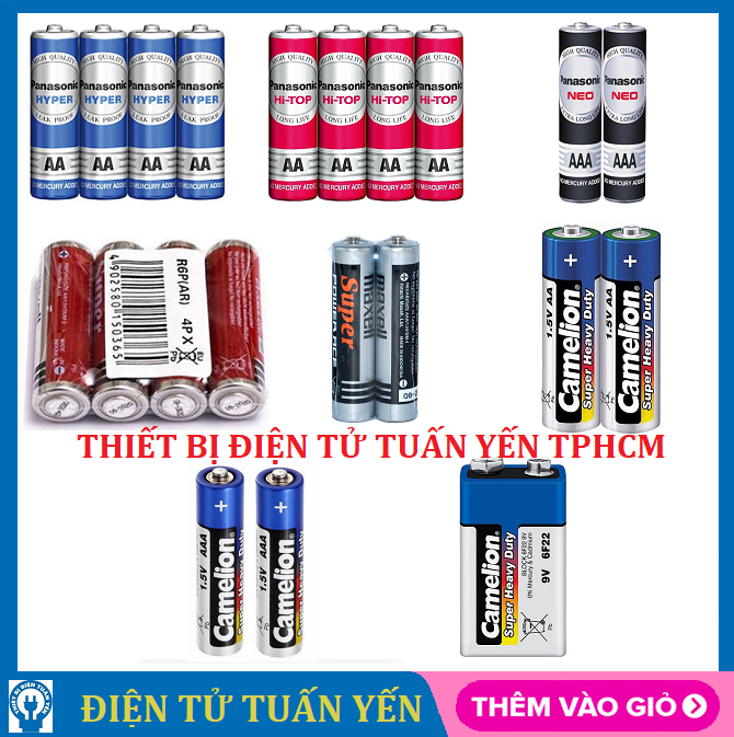 Pin aa-aaa các dòng panasonic - camelion - maxell - con ó - toshiba - hàng chính hãng