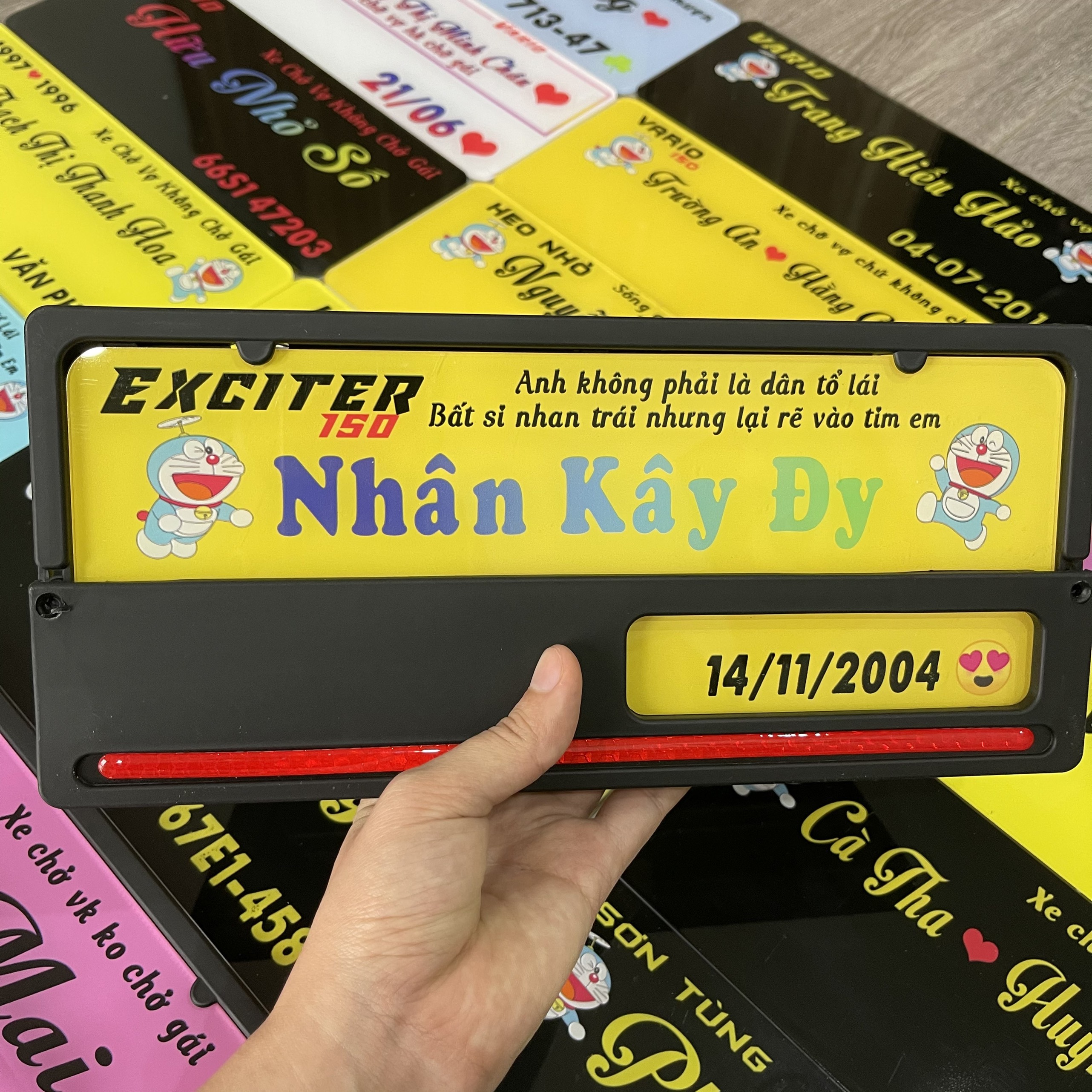 Bảng tên Indo cho xe Honda Suzuki - Thiết kế theo yêu cầu