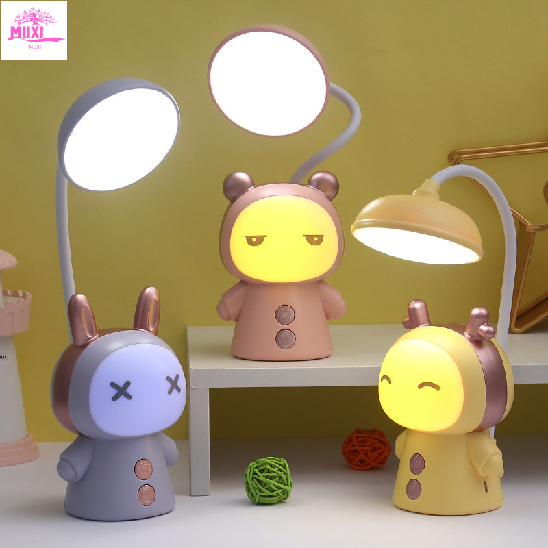 Hoạt hình đèn led để bàn gấp sạc bảo vệ mắt đèn bàn học sinh trẻ em đèn bàn đèn ngủ đèn ngủ