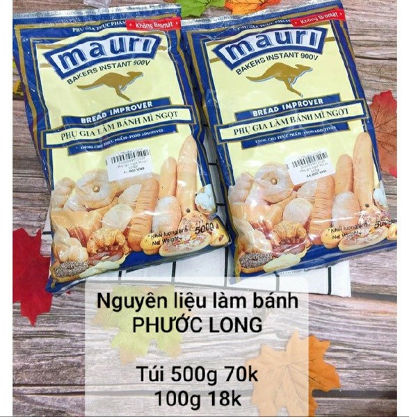 Phụ gia bánh mì ngọt - MAURI - 100g (0555) CHIA LẺ TỪ GÓI 500GR