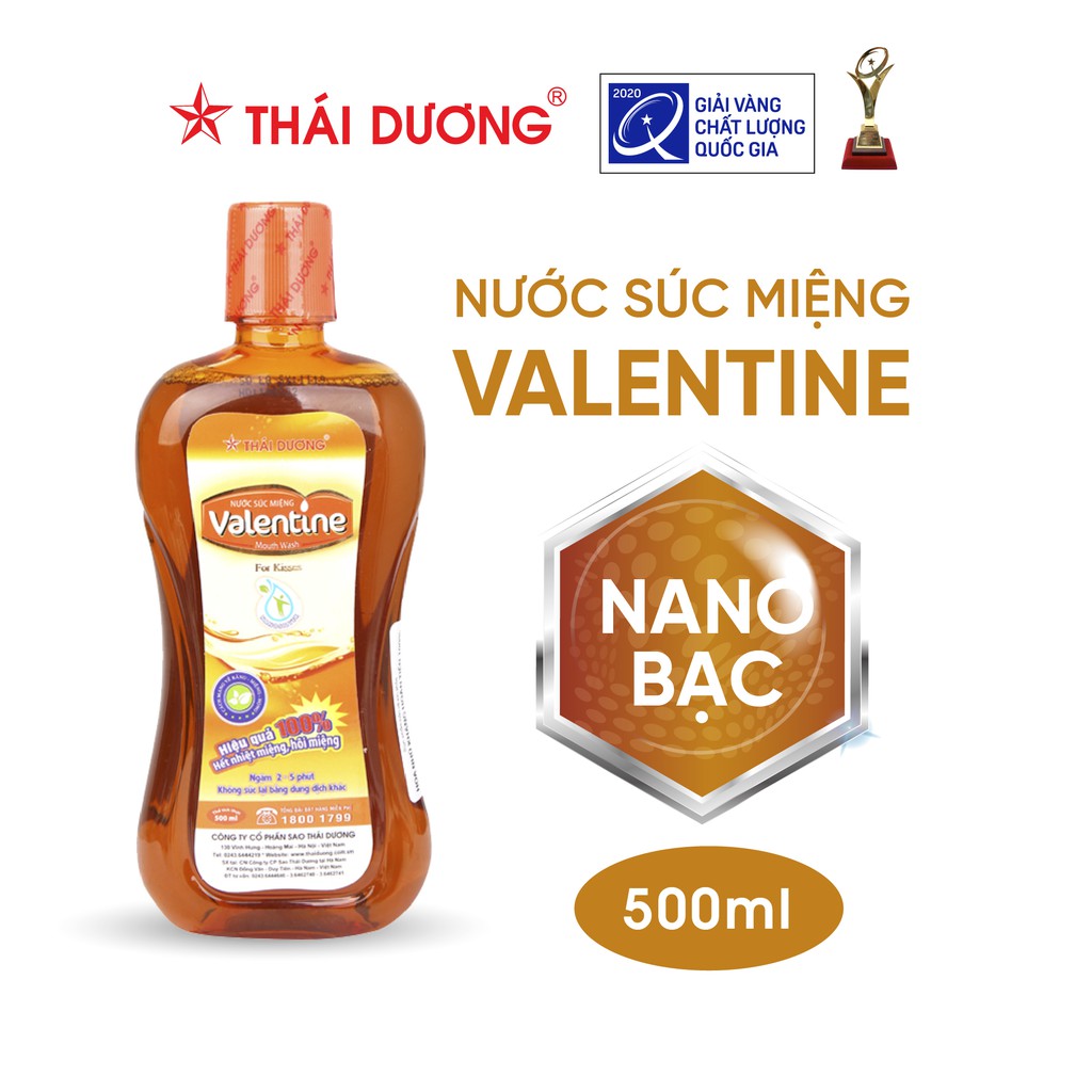 Nước súc miệng Valentine For Kisses - Sao Thái Dương 500ml