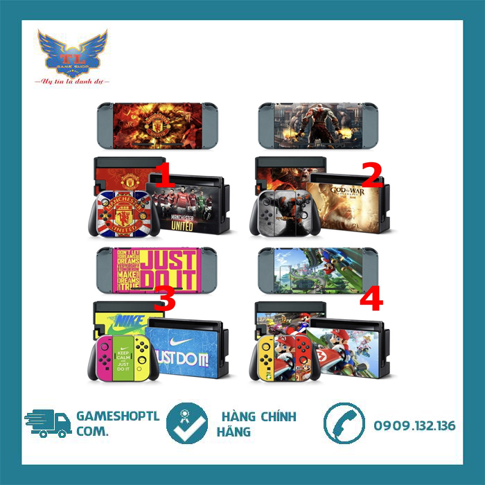 Skin Dán Cho Máy Nintendo Switch v1-v2