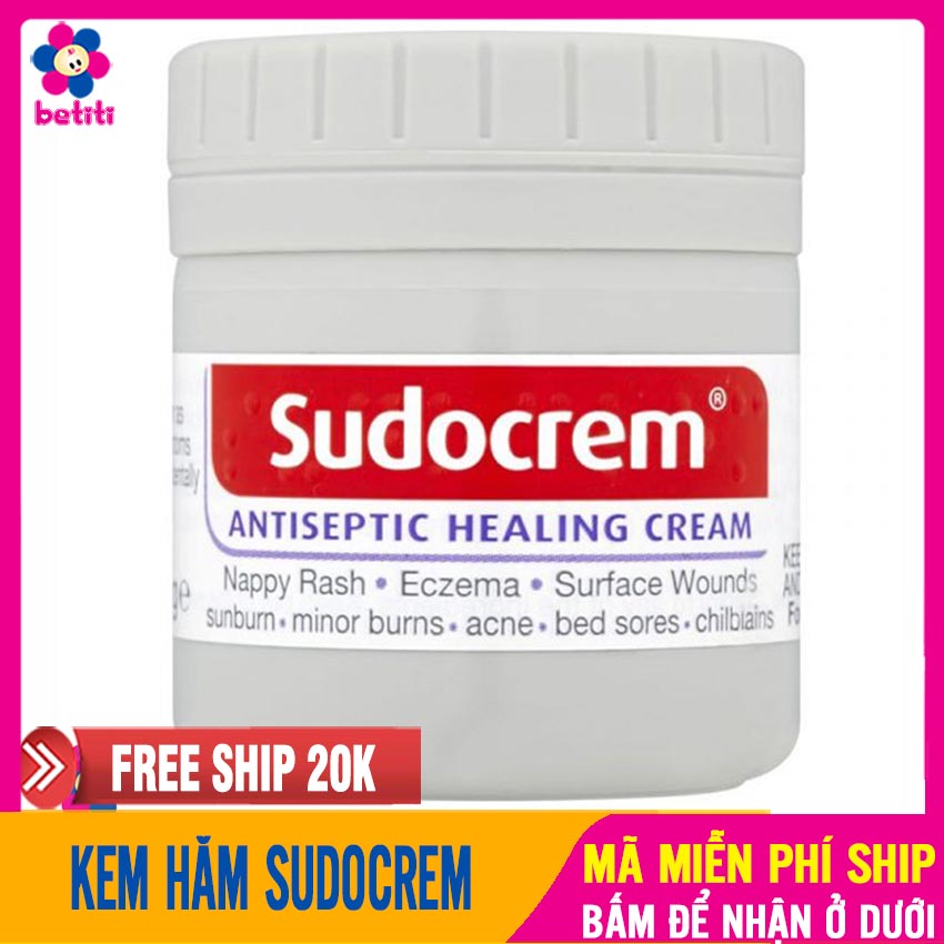 (Chính Hãng) Kem Hăm Sudocream (60g) Kem Chống Hăm Tã Cho Bé Hiệu Quả, Nhẹ Dịu, Lành Vết Muỗi Cắn - Kem Hăm Sudocrem, Kem Hăm Cho Bé, Kem Chống Hăm Cho Bé, Kem Ham Cho Be BETITI - Kem Hăm Sudo