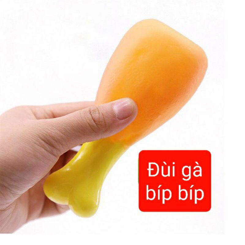 Đồ chơi thú cưng đùi gà nhựa kêu bíp bíp