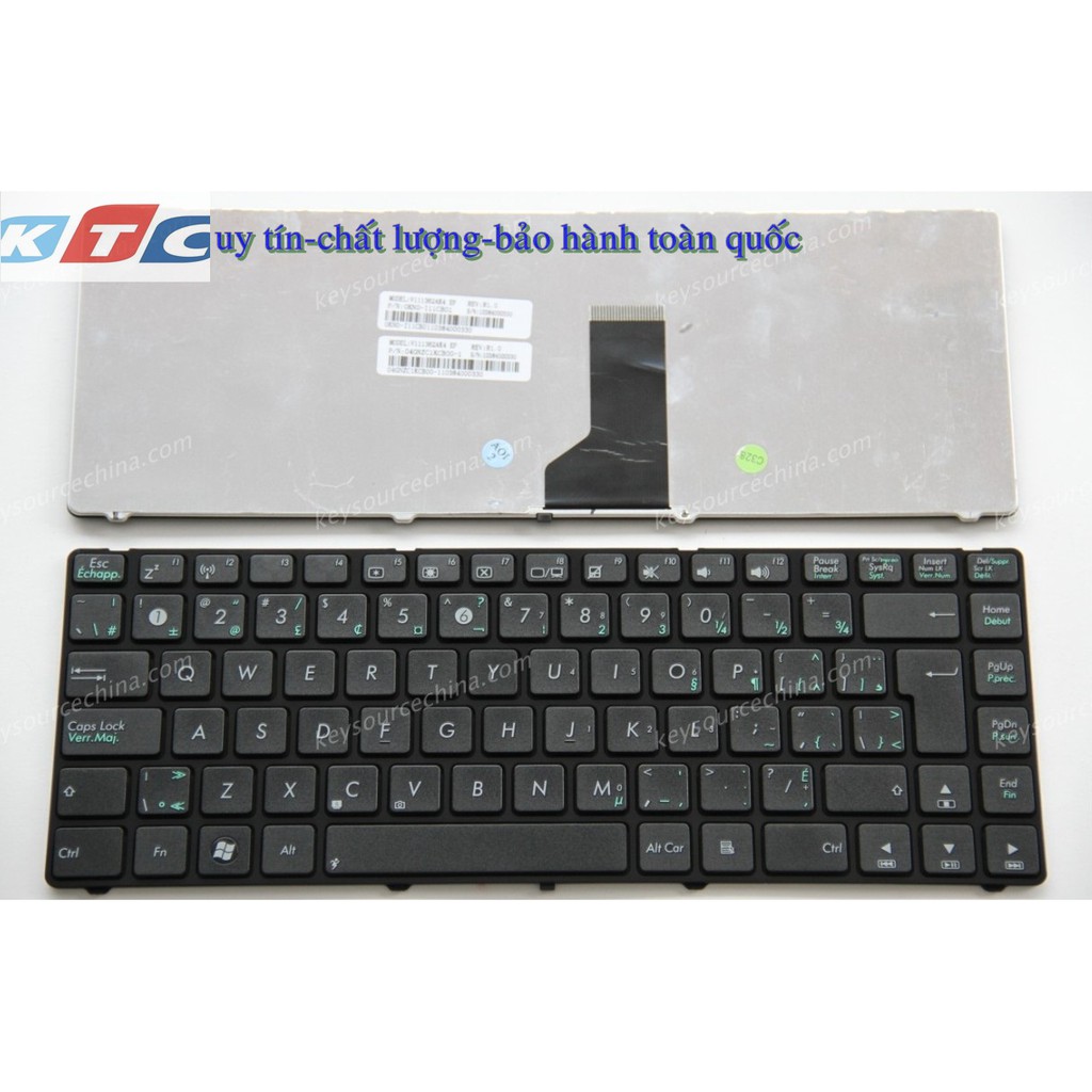 Bàn phím laptop Asus K43 K43E K42 A42 K42F X45C mới -nhập khẩu sản phẩm tốt có độ bền cao cam kết sản phẩm nhận được như hình