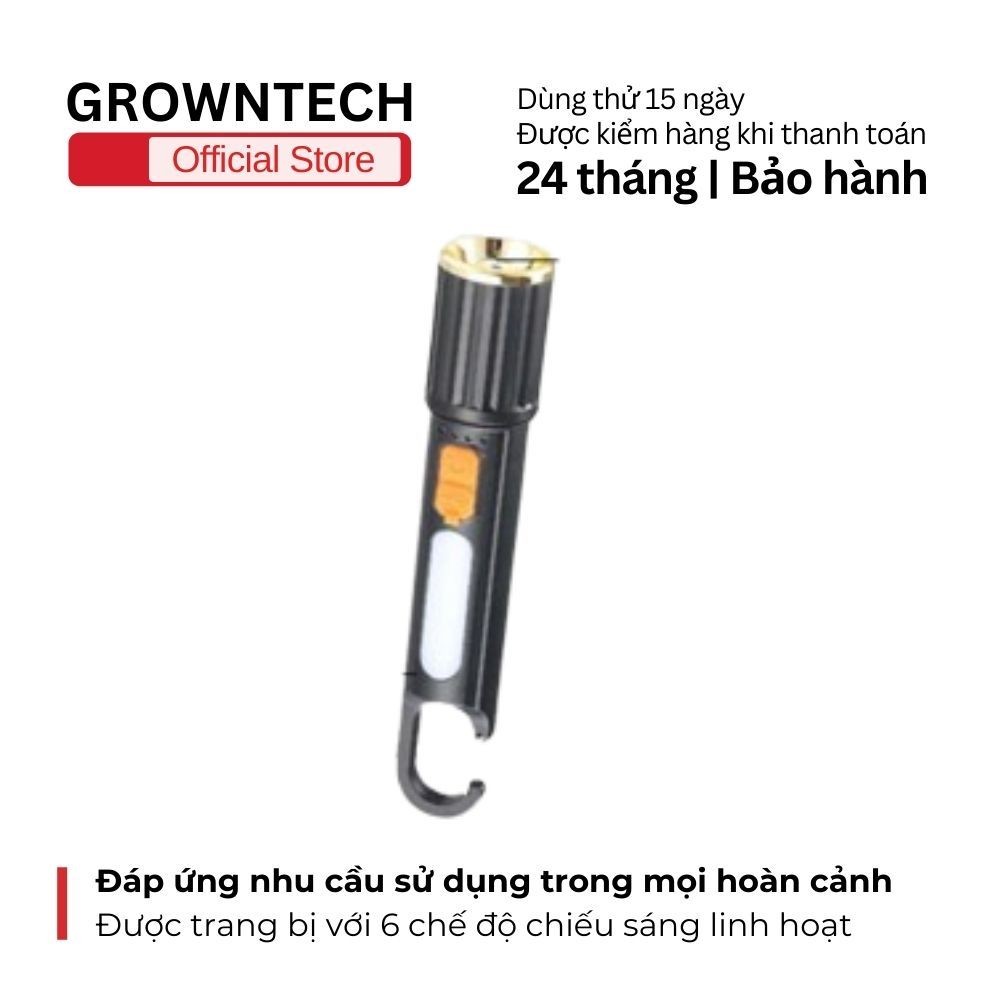 Đèn pin PH-258L siêu sáng, sạc USB tiện lợi, chiếu xa mạnh mẽ