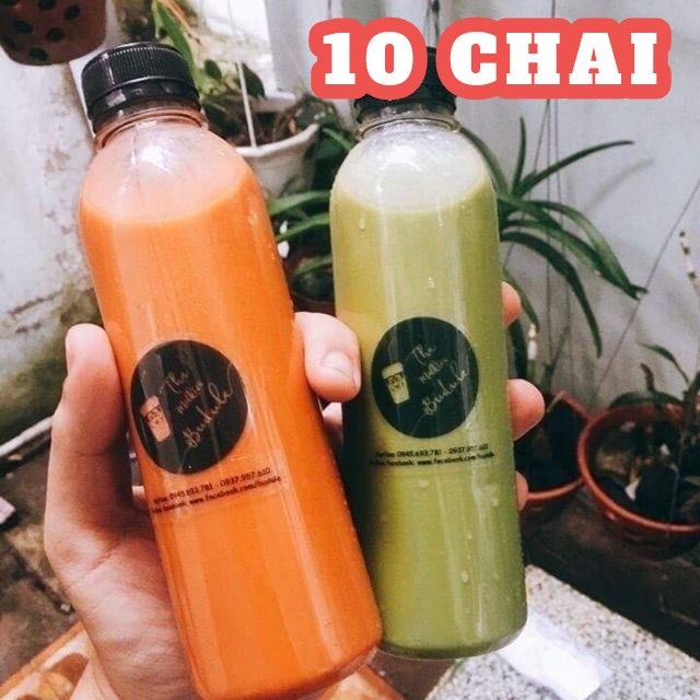 10 chai nhựa pet 500ml kèm nắp