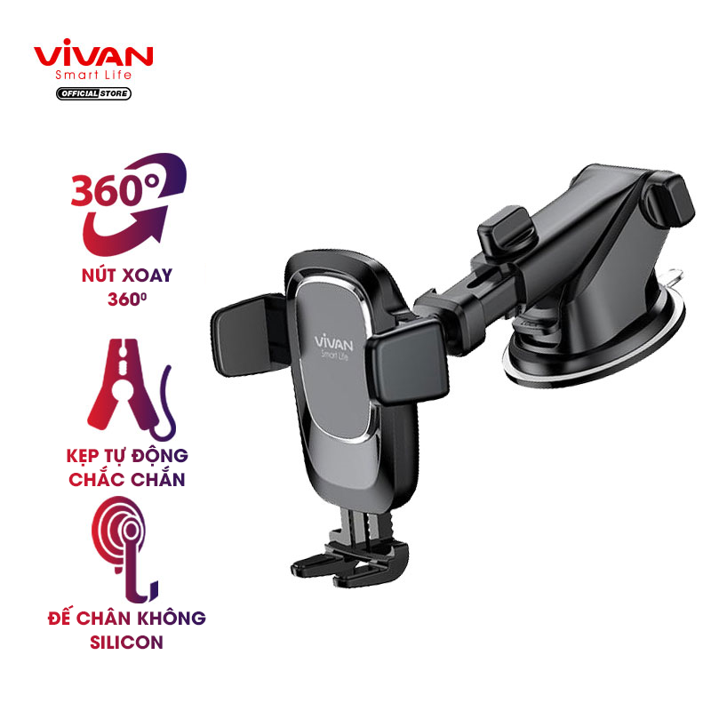 Giá đỡ điện thoại xe ô tô vivan chs05 phù hợp nhiều loại smartphones - hàng chất lượng-uy tín-1 đổi 1 trong vòng 7 ngày