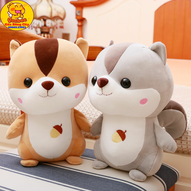 Gấu Bông Sóc Hạt Dẻ Bông Cao Cấp gấu Bông City