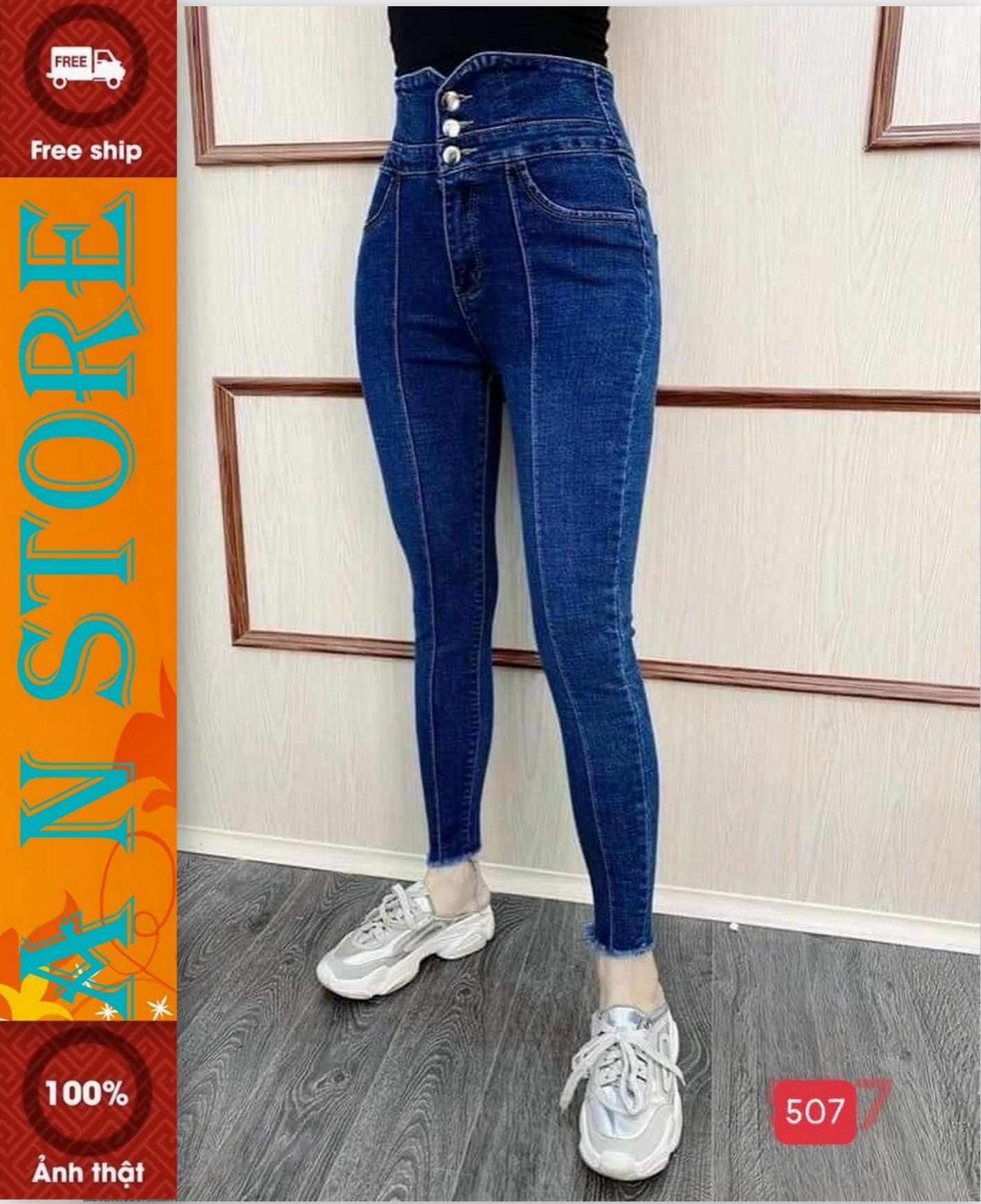 [CAM KẾT Y HÌNH]quần jean nữ cao cấp win 268 AN NHIÊN FASHION MẪU MỚI NHẤT M507 màu xanh sáng dáng chuẩn lưng cao siêu hót hiện đại phong cách hàn quốc thời trang An Nhiên store9999 AN709