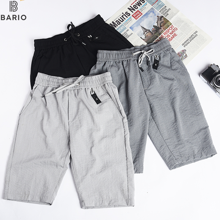 Quần short đũi linen nam Bario chất đẹp thoáng mát thời trang từ 45 - 80kg