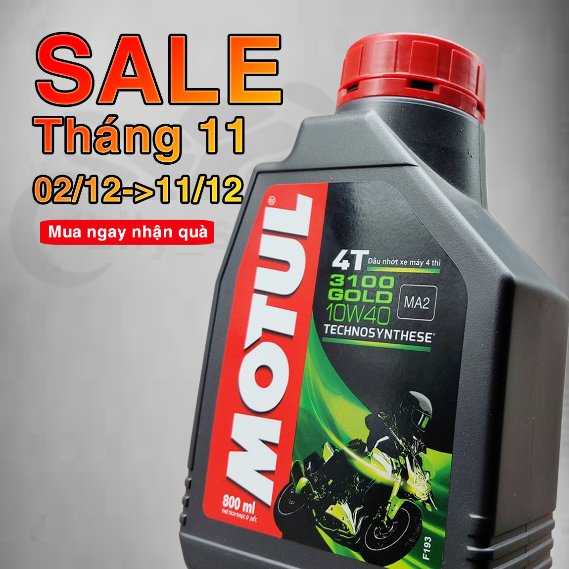 Dầu nhớt xe máy xe số cao cấp Motul 3100 Gold 800ml
