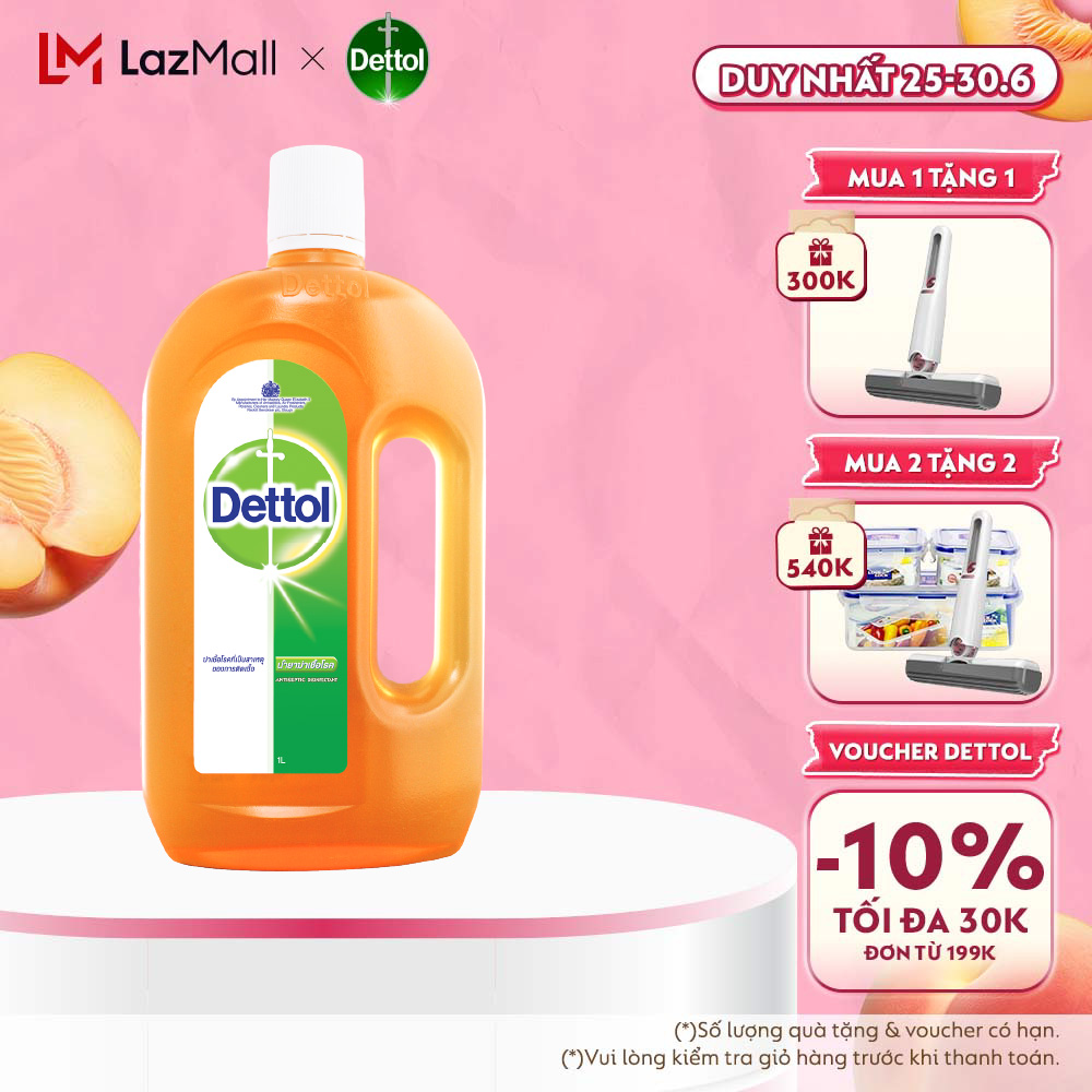 Dettol dung dịch diệt khuẩn khử mùi đa năng, chai 1L