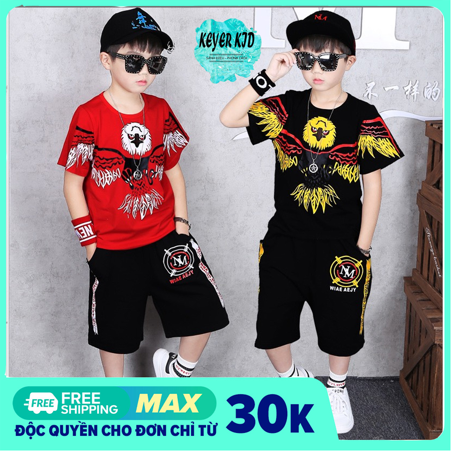 [HCM][Siêu SALE Cuối Năm] Bộ Quần Áo Bé Trai SIZE ĐẠI 18-45KG Phong Cách Thời Trang 4.0 Kiểu Dáng HIP HOP Chất Cotton Sịn Sò Vải Dày Co giãn Thấm Hút Tốt KEYER KID VN S039