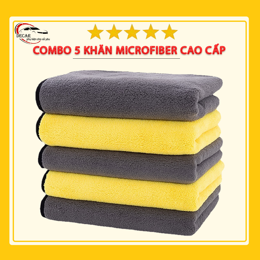 Combo 05 towel wipes car Oto microfiber 3m dedicated super waterproof, wiper automotive multi-purpose ultra-soft non-scratch the car paint, hand towel car wash steam, motorcycle size 30x30 and 30x60