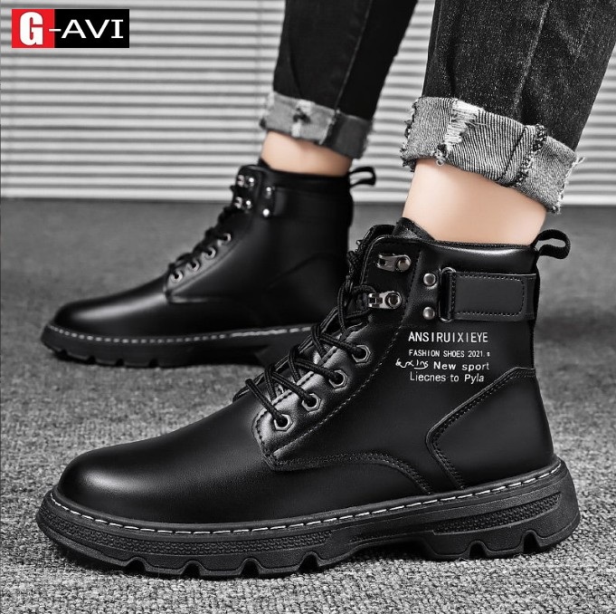 Giày Boot Nam Cao Cổ Chất Da Tăng 6CM Chiều Cao, Bốt Nam Đẹp Siêu Chất, Siêu Bề Đẹp SP - 369