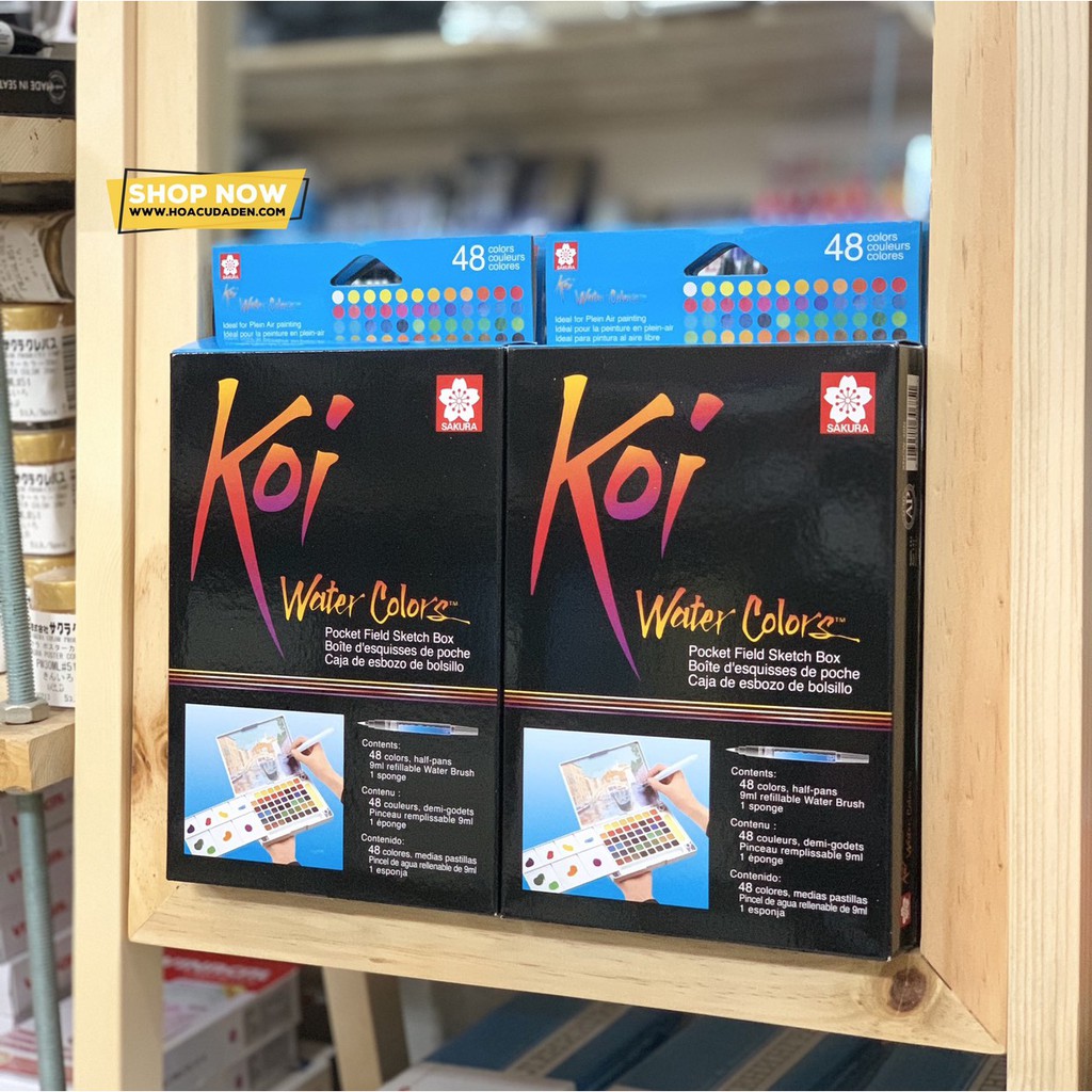 Màu nước nén sakura koi 48 màu