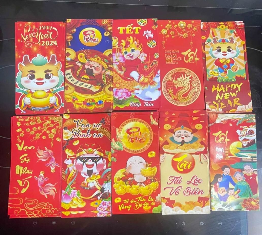 Bao lì xì tết 2024 - ngẫu nhiên tài lộc may mắn