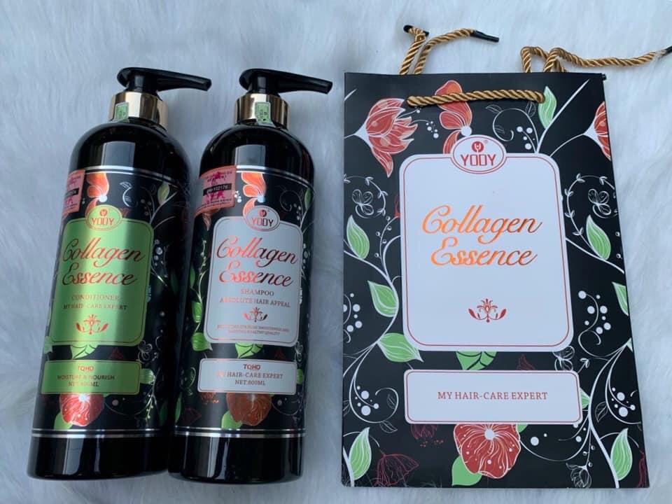 Cặp Dầu Gội Xả YODY COLLAGEN 800ML Giảm Rụng Tóc, Phục Hồi Tóc Khô Xơ, Hư Tổn Hàng Chính Hãng