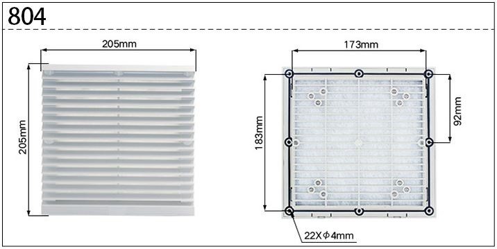 Lưới Lọc Bụi quạt hút Tủ Điện ZL 804 - tấm lọc bụi ZL 804