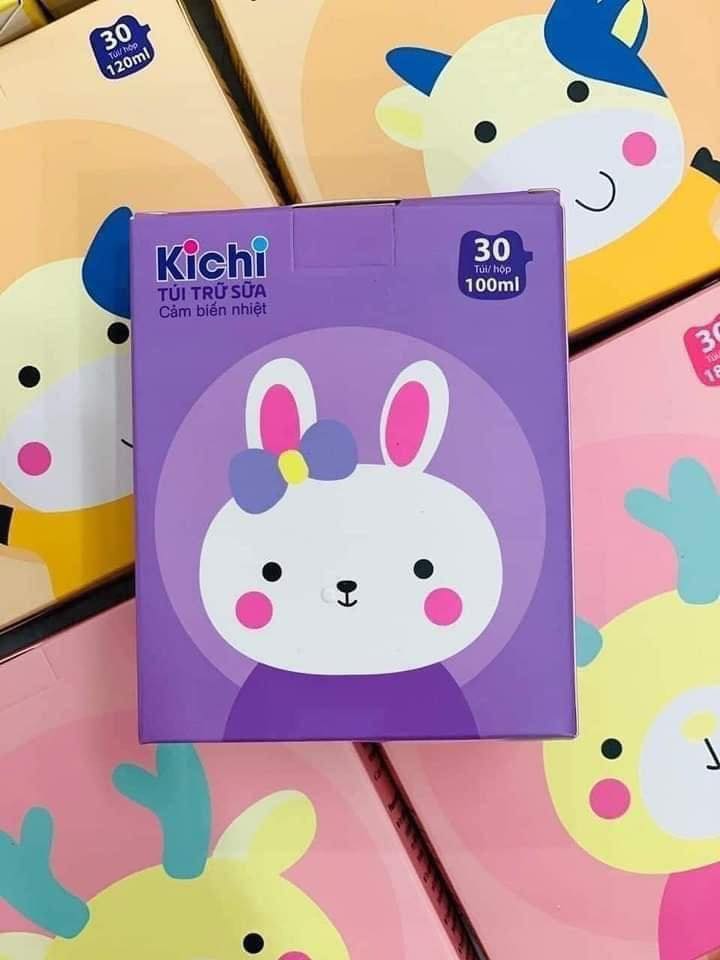 2 hộp - 60 túi trữ sữa 100ml không bpa, không mùi & 2 khóa zip an toàn cho bé kichilachi kichi