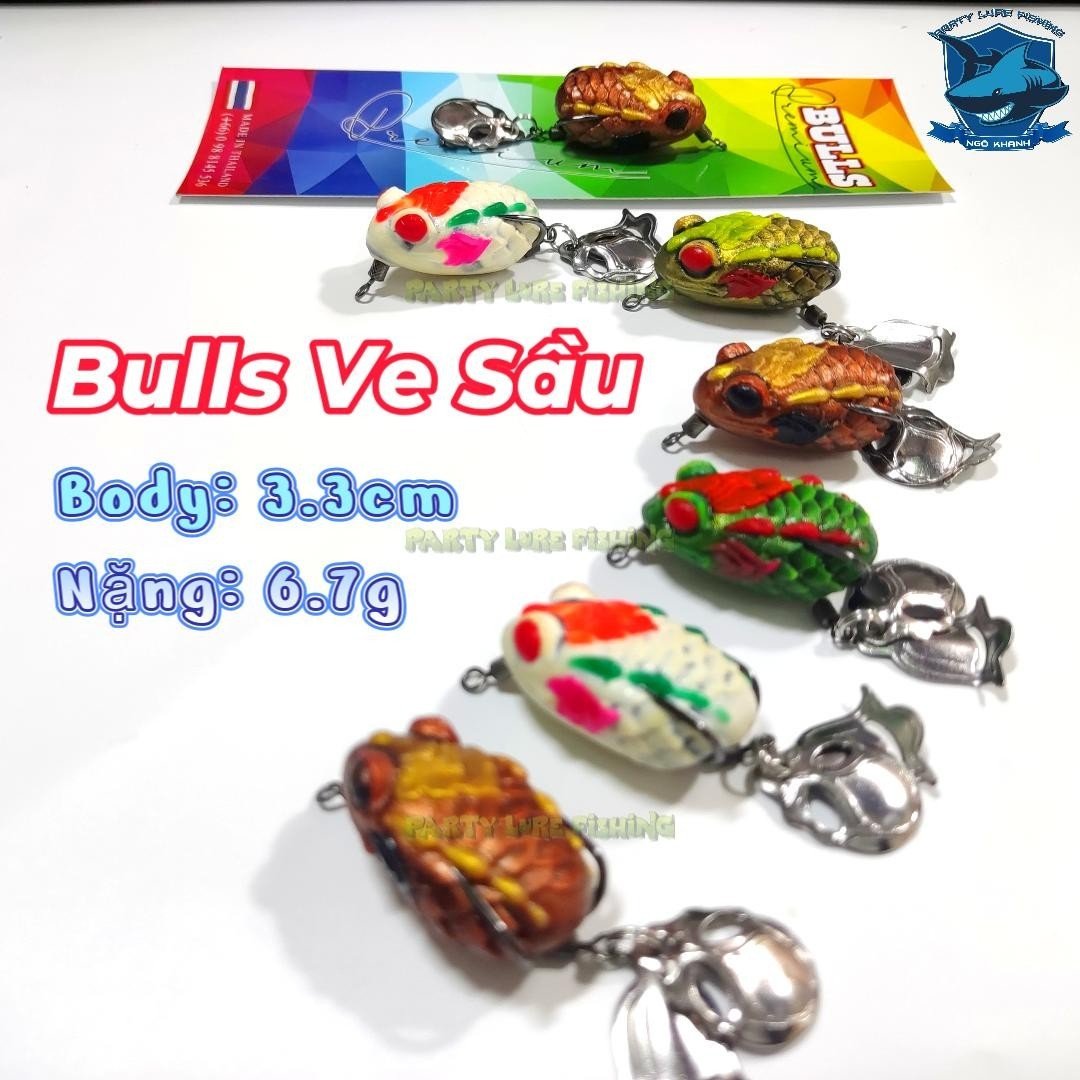 Mồi câu cá lóc Bulls Ve Sầu , mồi lure lóc Thái Lan