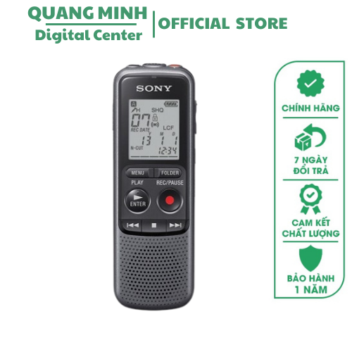 Máy ghi âm Sony ICD-PX240 4gb, Máy ghi âm chuyên nghiệp thiết kế nhỏ gọn , Hàng chính hãng bảo hành 12 Tháng Đổi Mới