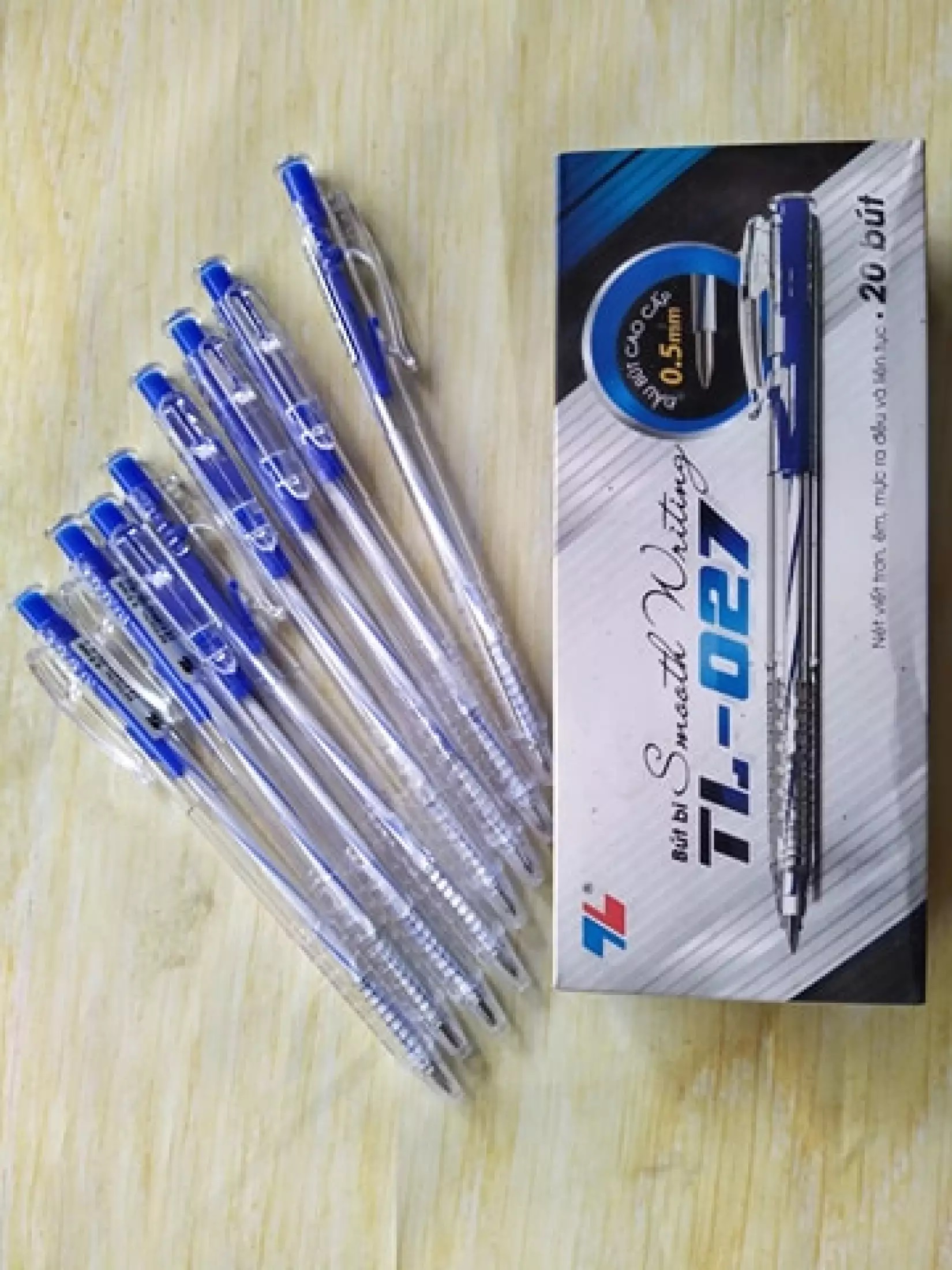 Combo 20 chiếc bút bi thiên long tl-027 - mực xanh