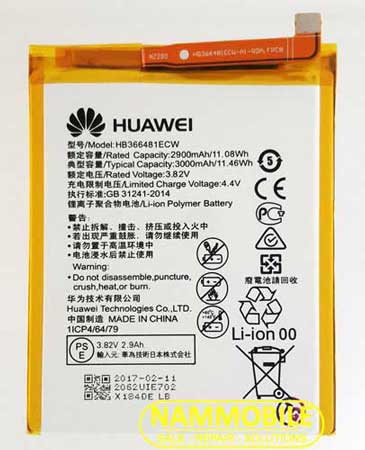 Pin Huawei Gr5/ GT3/ Honor 9i /P10 Lite/ P20/ G9/ Nova 3E/ Y7 Pro 2018/ Y6 Prime 2018/Honor 7C/P9 / P9 LITE / Y6 PRO 2018 HB366481ECW 3000mAh zin + Tặng Siu Dán Pin - FREESHIP