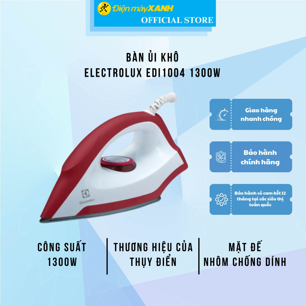 Bàn ủi khô Electrolux EDI1004 - Hàng chính hãng