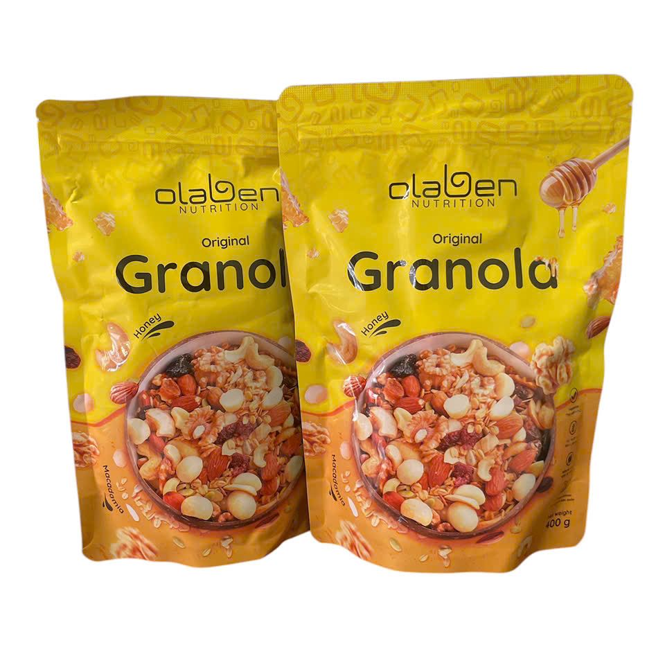  COMBO 2 Granola 400g - Hạt ngũ cốc dinh dưỡng ăn kiêng giảm cân tự nhiên Olaben Nutrition 