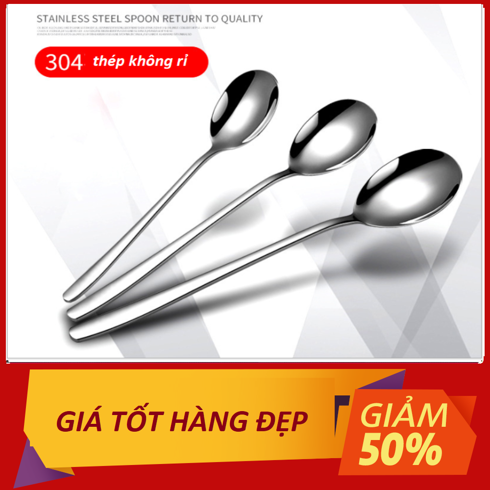 [HCM](1 cái) THÌA INOX 304 bao test nam châm -Muỗng Hàn Quốc Cao Cấp Đẹp Lung Linh Không Tỳ Vết- 3 Cỡ -Người Lớn -Học Sinh -Trẻ Em.
