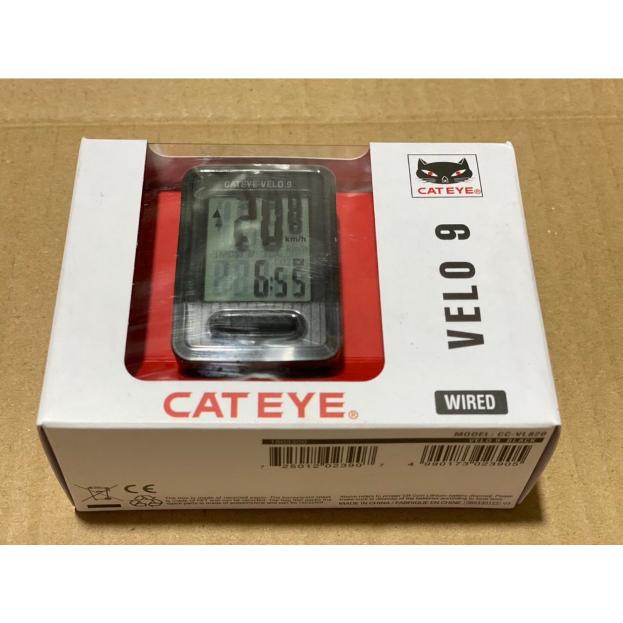 Đồng hồ xe đạp cateye velo 9 cc-vl820 có dây