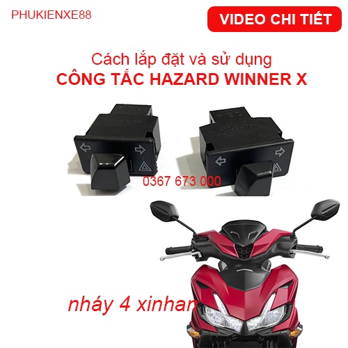 Công tắc Hazard Winner X | Chi tiết lắp đặt và sử dụng | Công tắc Hazard