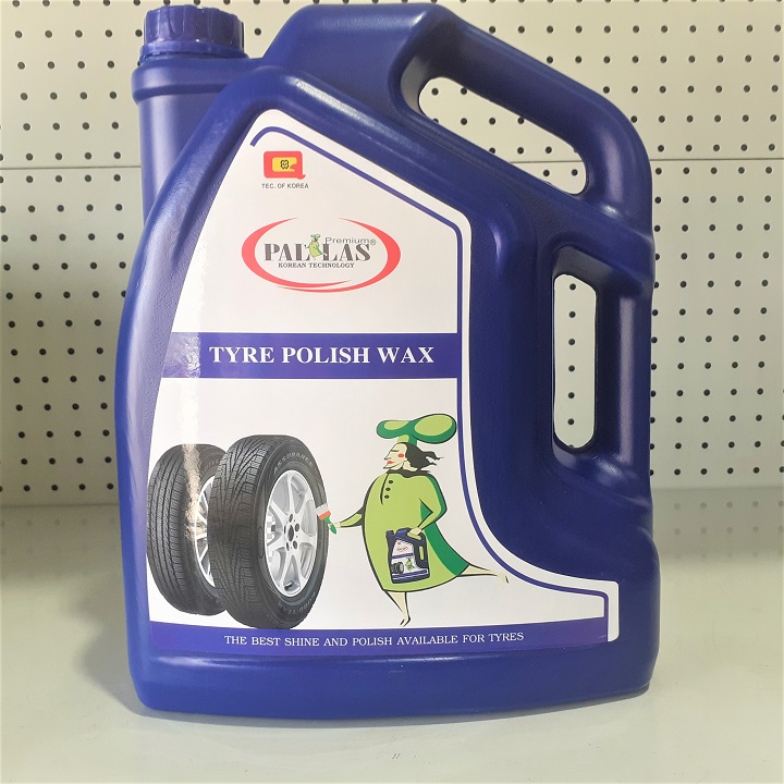 DUNG DỊCH _ NƯỚC _ WAX ĐÁNH BÓNG VỎ ( LỐP ) XE Ô TÔ _ XE MÁY PALLAS - 6 LÍT [ 1 lít dung dịch pha với 3 lít nước ](vỏ mới màu vàng)