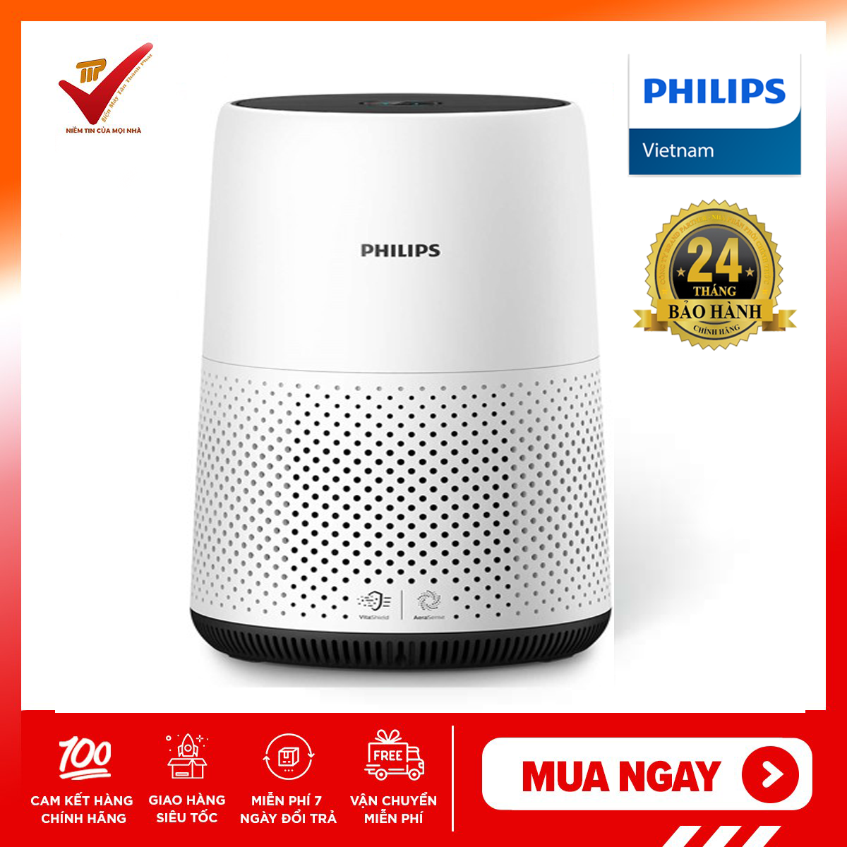 Máy lọc không khí Philips AC0820/10 - Hàng phân phối chính hãng