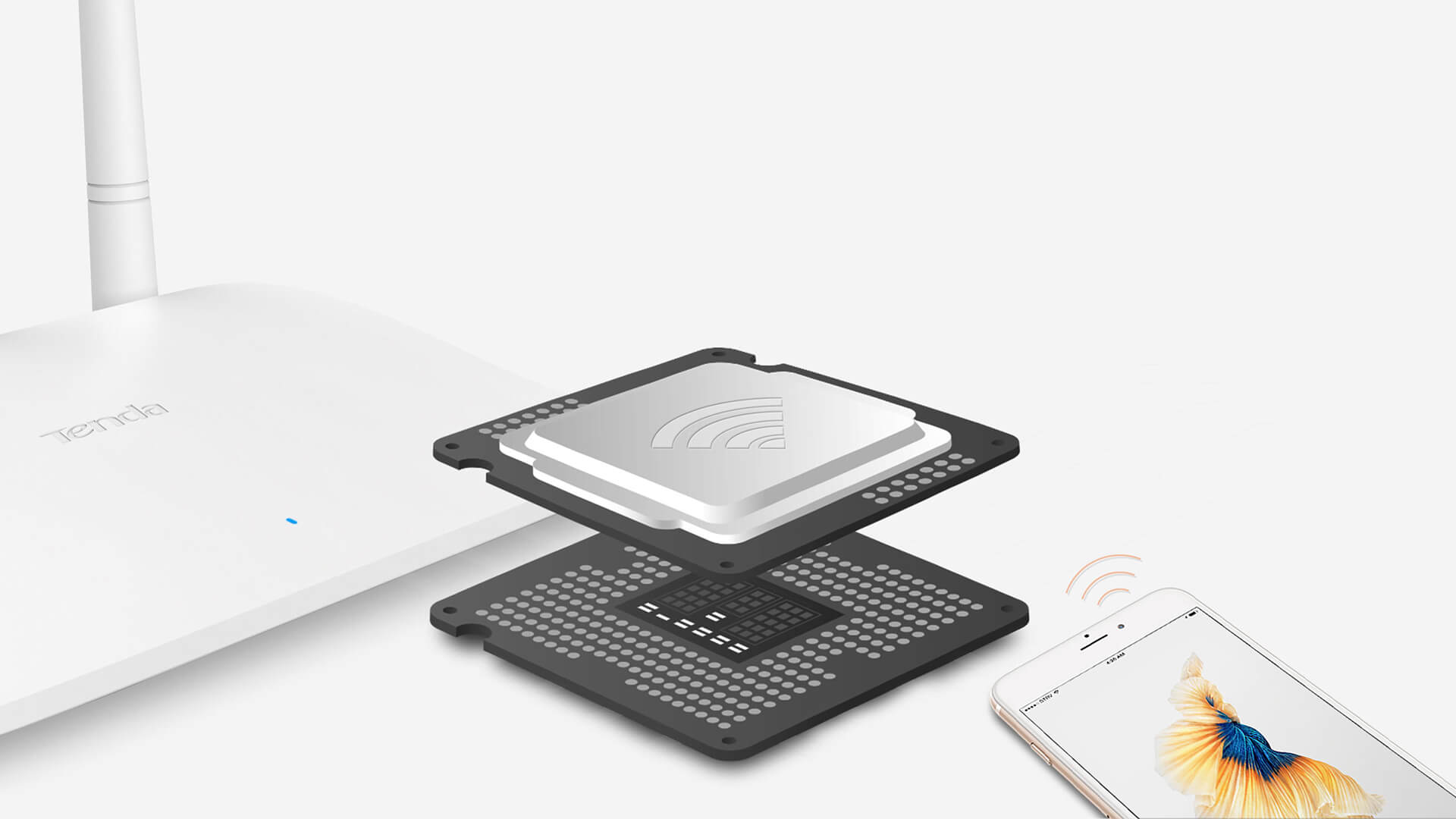 Phát Wifi Tenda F6 Chính hãng (4 anten 5dBi, 300Mbps, Repeater, 3LAN). VI TÍNH QUỐC DUY