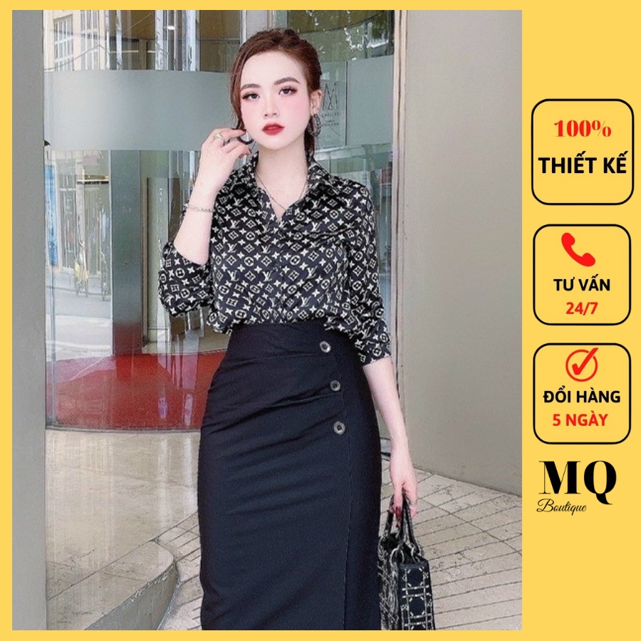 ORDER Áo sơ mi LV màu xanh denim