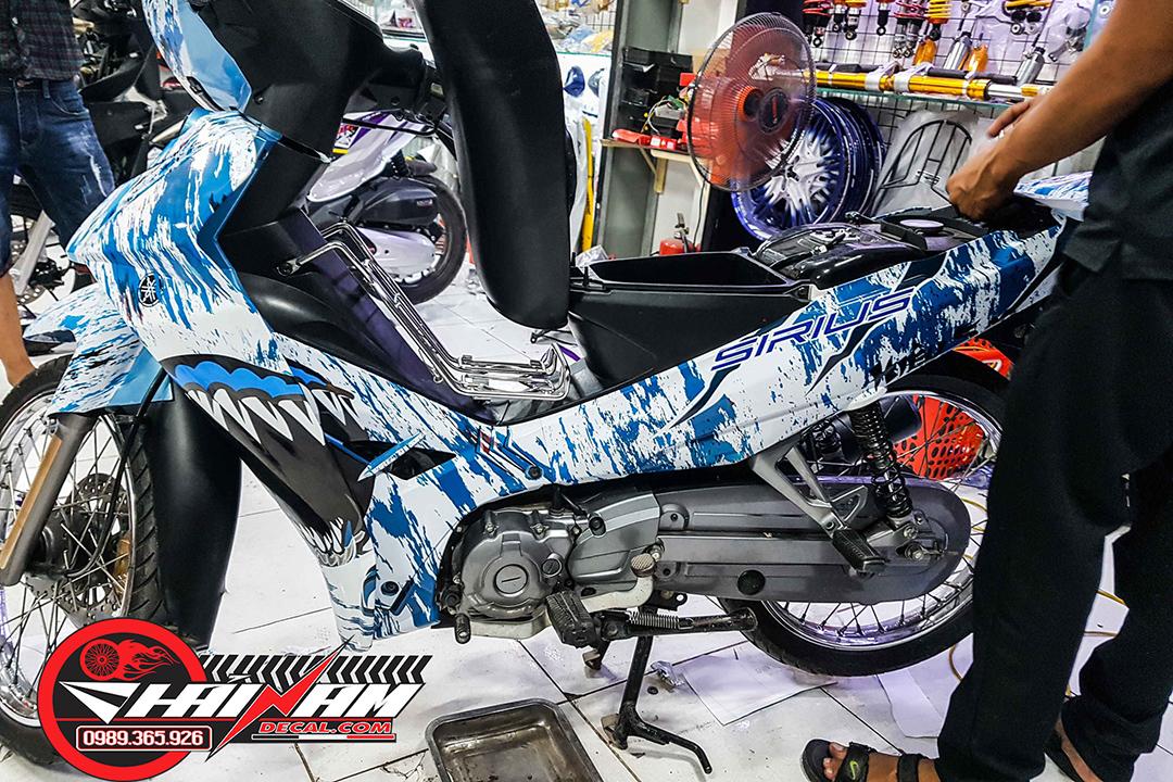 Tem Trùm Sirius Cá Mập Trắng Xanh Bóng