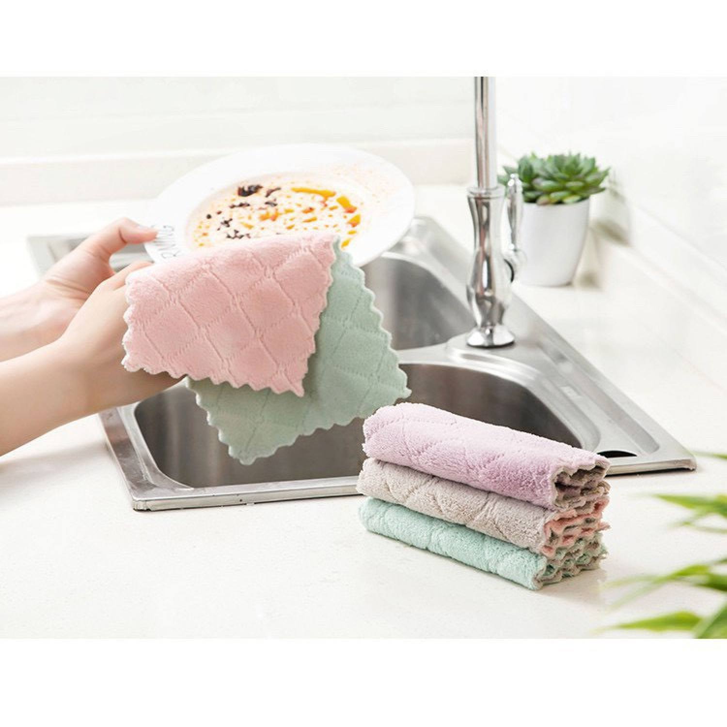Khăn lau tay, lau bếp đa năng siêu thấm - Khăn lau đa năng siêu thấm KL01