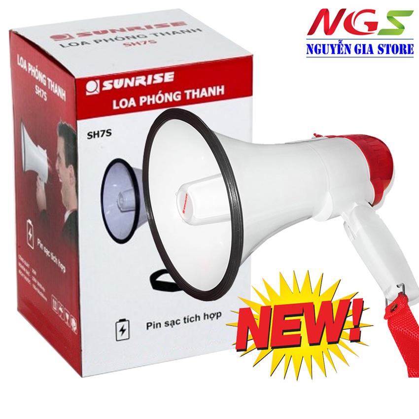 Loa phóng thanh cầm tay sunrise sh-7s có thu âm và pin sạc